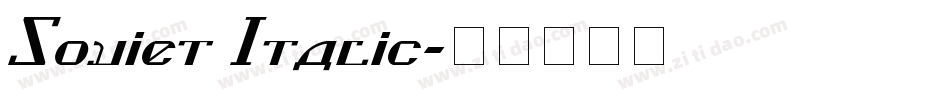 Soviet Italic字体转换
